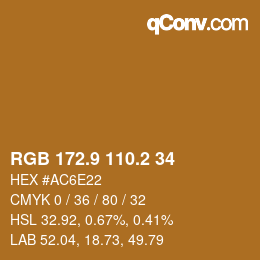 Color code: RGB 172.9 110.2 34 | qconv.com