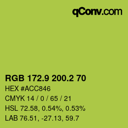 カラーコード: RGB 172.9 200.2 70 | qconv.com