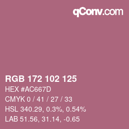 Color code: RGB 172 102 125 | qconv.com
