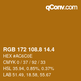 カラーコード: RGB 172 108.8 14.4 | qconv.com