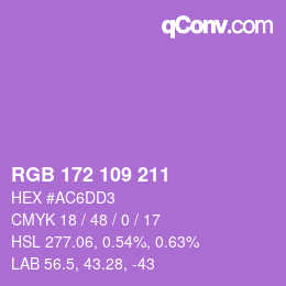 Farbcode: RGB 172 109 211 | qconv.com