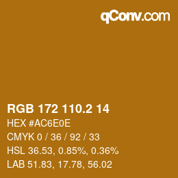 カラーコード: RGB 172 110.2 14 | qconv.com