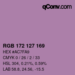 Farbcode: RGB 172 127 169 | qconv.com