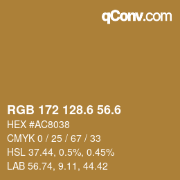 カラーコード: RGB 172 128.6 56.6 | qconv.com