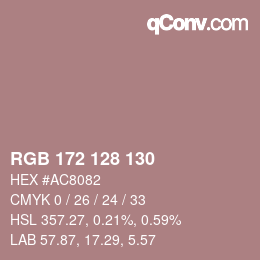 Color code: RGB 172 128 130 | qconv.com