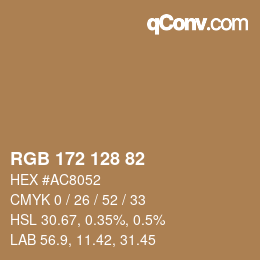 Color code: RGB 172 128 82 | qconv.com