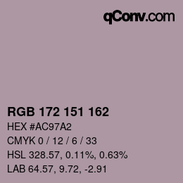 Farbcode: RGB 172 151 162 | qconv.com
