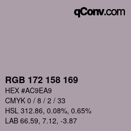 Code couleur: RGB 172 158 169 | qconv.com