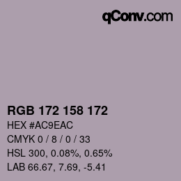 Color code: RGB 172 158 172 | qconv.com