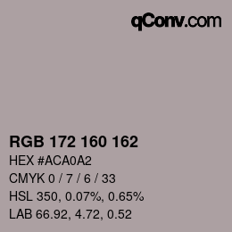 Color code: RGB 172 160 162 | qconv.com