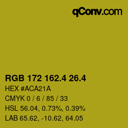 カラーコード: RGB 172 162.4 26.4 | qconv.com