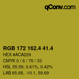 カラーコード: RGB 172 162.4 41.4 | qconv.com