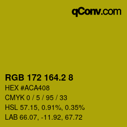 カラーコード: RGB 172 164.2 8 | qconv.com