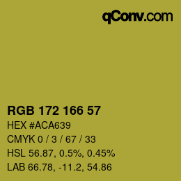 Farbcode: RGB 172 166 57 | qconv.com