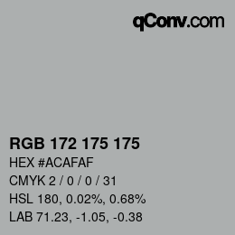 Code couleur: RGB 172 175 175 | qconv.com