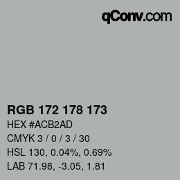 Color code: RGB 172 178 173 | qconv.com