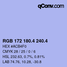 カラーコード: RGB 172 180.4 240.4 | qconv.com