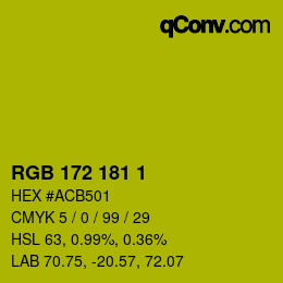 カラーコード: RGB 172 181 1 | qconv.com