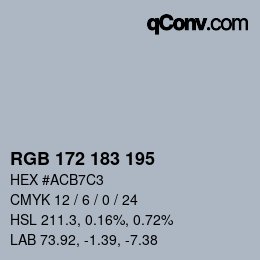 Farbcode: RGB 172 183 195 | qconv.com