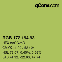 Farbcode: RGB 172 194 93 | qconv.com