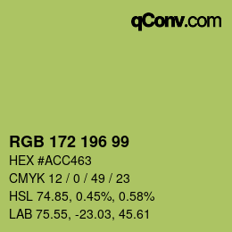 颜色代码: RGB 172 196 99 | qconv.com