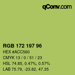 カラーコード: RGB 172 197 96 | qconv.com