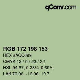 Color code: RGB 172 198 153 | qconv.com