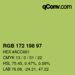 Color code: RGB 172 198 97 | qconv.com