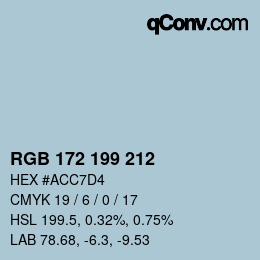 Code couleur: RGB 172 199 212 | qconv.com