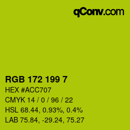 Color code: RGB 172 199 7 | qconv.com