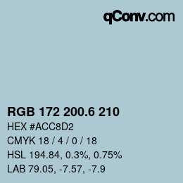カラーコード: RGB 172 200.6 210 | qconv.com