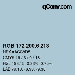 カラーコード: RGB 172 200.6 213 | qconv.com
