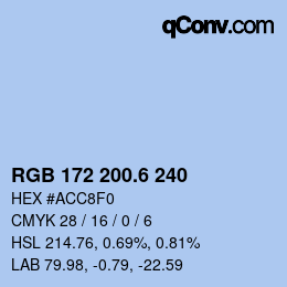 カラーコード: RGB 172 200.6 240 | qconv.com