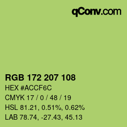 Farbcode: RGB 172 207 108 | qconv.com