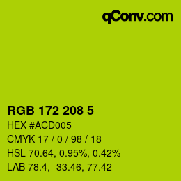 Color code: RGB 172 208 5 | qconv.com