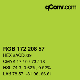 Código de color: RGB 172 208 57 | qconv.com