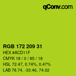 Color code: RGB 172 209 31 | qconv.com