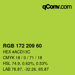 Color code: RGB 172 209 60 | qconv.com