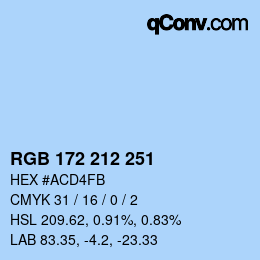 Farbcode: RGB 172 212 251 | qconv.com