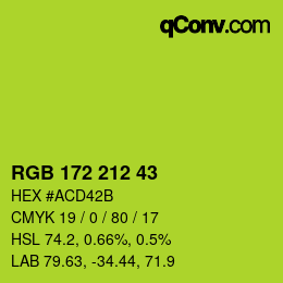 颜色代码: RGB 172 212 43 | qconv.com