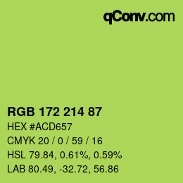 Farbcode: RGB 172 214 87 | qconv.com