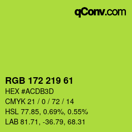 Color code: RGB 172 219 61 | qconv.com