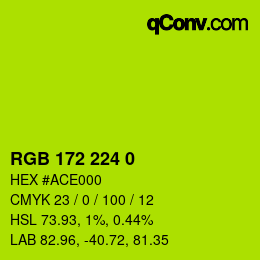 Color code: RGB 172 224 0 | qconv.com