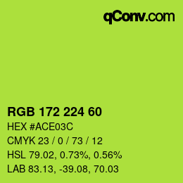 カラーコード: RGB 172 224 60 | qconv.com