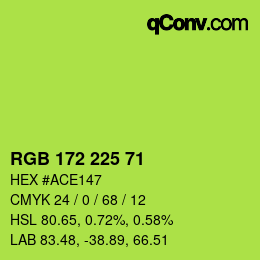 Color code: RGB 172 225 71 | qconv.com