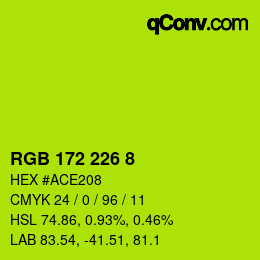 Color code: RGB 172 226 8 | qconv.com