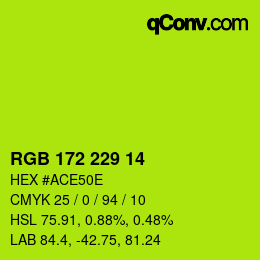 Color code: RGB 172 229 14 | qconv.com