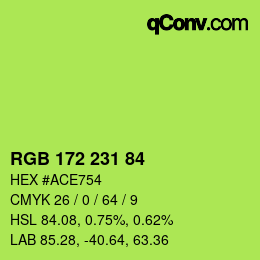 Color code: RGB 172 231 84 | qconv.com