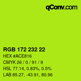 Color code: RGB 172 232 22 | qconv.com