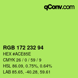 Color code: RGB 172 232 94 | qconv.com